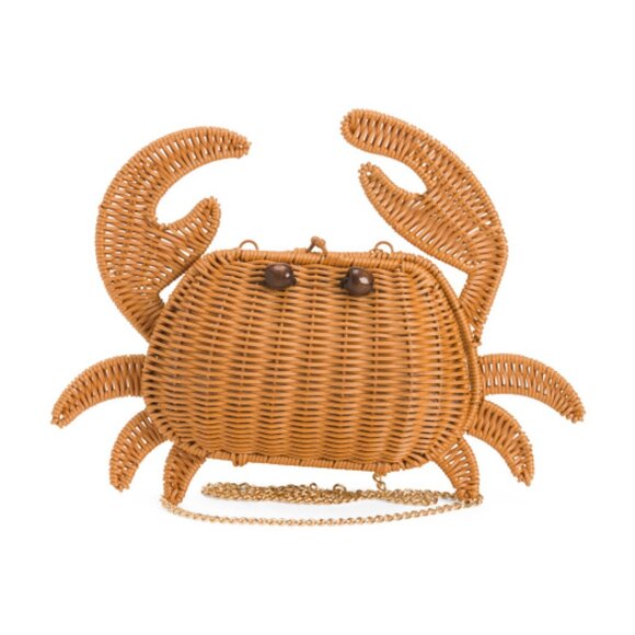 TOMMY BAHAMA Crab Clutch With Gold Chain Strap